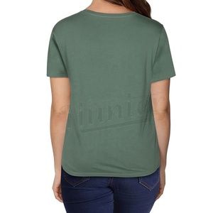 Camiseta de tendencia de alta calidad para mujer, camiseta personalizada de algodón de gran tamaño para mujer, Camiseta 100% de alta calidad para mujer - Product Image 4