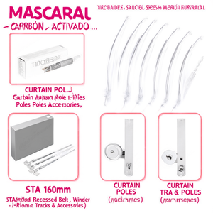 Enrouleur de rideau encastré STA 160 mm 1 pièce pour tringles à rideaux, rails et accessoires - Product Image 2