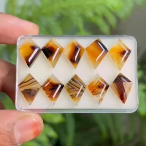 Lot de pierres précieuses en agate de Montana naturelle de qualité AAA, forme de cerf-volant, facettées, pierres précieuses en vrac, changement de couleur pour la fabrication de bijoux, traitées thermiquement - Product Image 2