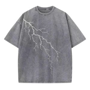 T-shirt lavé à l'acide bon marché personnalisé OEM pour hommes T-shirts en gros à bas prix T-shirts pour hommes avec le logo de l'entreprise - Product Image 4