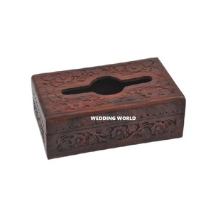 Haute Qualité Nouvelle Boîte À Mouchoirs En Bois Classique Élégant À La Main Top Vente Restaurant Ware Nouvelle Boîte À Mouchoirs En Bois En Gros - Product Image 3