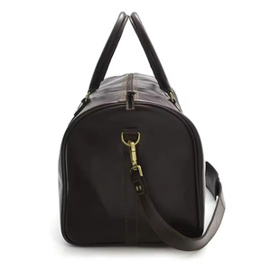 กระเป๋าหนังดัฟเฟิลกระเป๋าเดินทางทรงดัฟเฟิลแบบเรียบง่ายมีซิปปิดแบบสั่งทำ - Product Image 5