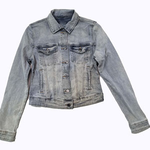 Veste en jean personnalisée pour femme, respirante et à séchage rapide, veste en jean sur mesure, veste en jean bleu pour femme, veste en jean extensible, veste Puffer - Product Image 1