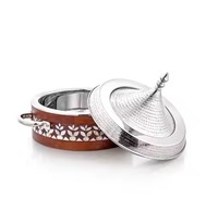 Vente chaude ronde maison vaisselle taille personnalisée marmite couleur argent plat Caserole casserole Cookwar conception à la main
