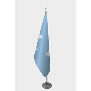 Custom 3x5ft Hand <b>Flag</b> with Digital Printing & Aluminum <b>Pole</b> <b>for</b> Insurance-Federated States of Micronesia Official Design - Product Image 1