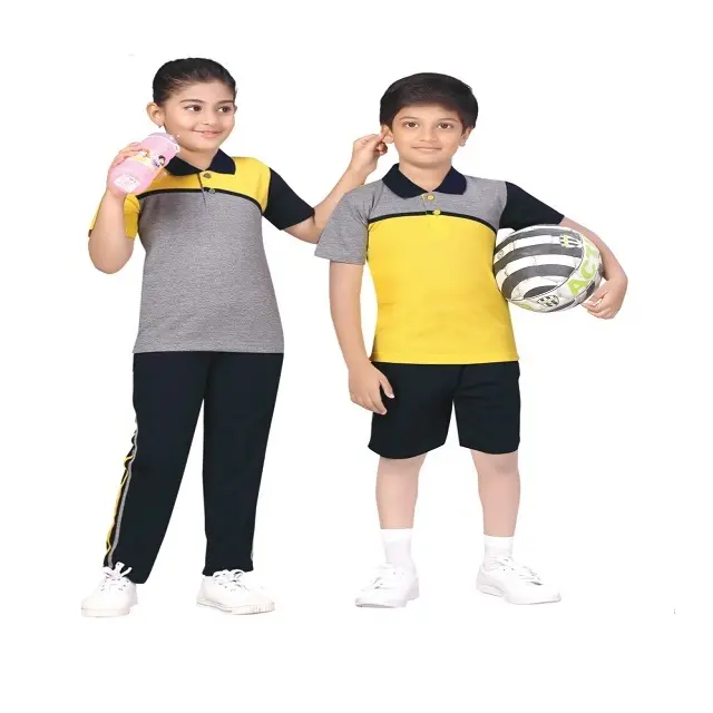 Individuelles individuelles Logo neues Design Sport-Schuluniform-Set für Schule Jungen und Mädchen