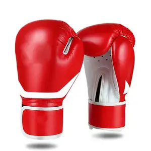 Gants de boxe en cuir Muay Thai Kick Manufacturers Oem Kids Professional 8/10/12Oz Lace Up Mma Pu Cowhide Logo personnalisé