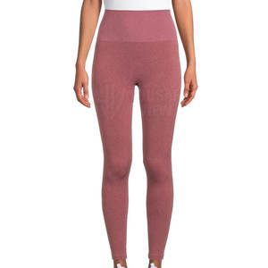 High Quality Custom Yoga <b>Leggings</b> with Elastic Waist Solid <b>Pattern</b> Customized Logo-Lightweight & Breathable Reasonable Price - Product Image 2