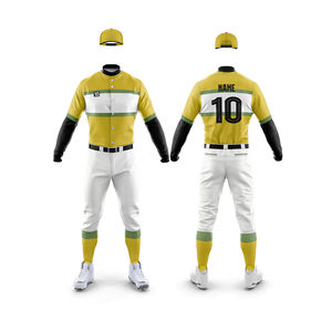 Conjunto de Uniforme de Béisbol de Talla Grande en Color Sólido Personalizado, Uniforme de Softbol con Tela de Alta Calidad para Adultos - Product Image 1
