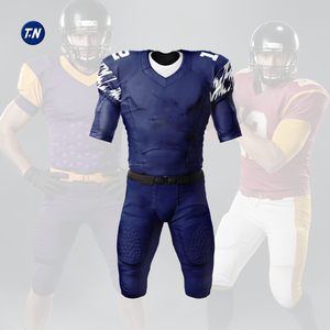 ชุดยูนิฟอร์มอเมริกันฟุตบอล พิมพ์ลาย 3 มิติ แบบกำหนดเอง ผ้าโพลีเอสเตอร์ 100% ระบายอากาศ แห้งเร็ว ไซส์ใหญ่ ใส่ได้ทุกฤดู โลโก้ด้านหน้า/ด้านหลัง รับผลิตแบบ OEM - Product Image 2