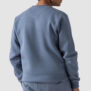 Venta al por mayor por encargo de gran tamaño pulóver Sudadera con capucha de los hombres hombro caído cuello redondo invierno Casual Streetwear 100% algodón transpirable - Product Image 2