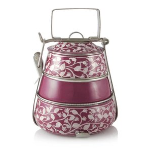 King <b>Stainless</b> <b>Steel</b> Traditional Chinese Tiffin Box for <b>Food</b> Portable Handle Lunch Box <b>Food</b> <b>Container</b> 3 Layers - Product Image 1