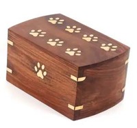 Urnas de cremación de madera hechas a mano de estilo americano de alta calidad para cenizas de gatos y perros para funerales de mascotas, urnas funerarias al por mayor