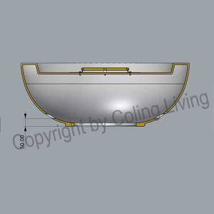 Elegant Luxurious G211 Hotel Garden <strong>Fire</strong> Bowl Modern Concrete Style Terrace <strong>Fire</strong> Table for Backyard <strong>Propane</strong> <strong>Fire</strong> <strong>Pit</strong> - Product Image 3