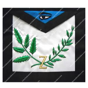 Tablier personnalisable Scottish Rite AASR 4th Degree Apparel avec motif de brindille complexe - Product Image 1