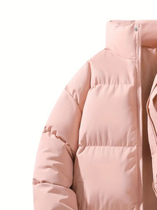 Chaqueta acolchada de invierno para hombre personalizada superventas, nueva chaqueta de cuero con decoración de piel, servicio OEM - Product Image 3