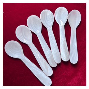 Cuillère en nacre élégante, cuillère en coquille de nacre pour la dégustation de desserts et l'utilisation en vaisselle d'hôtel, Vietnam - Product Image 5