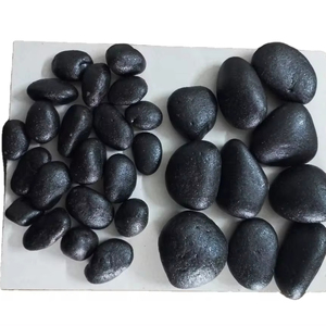 Mate Fini noir galets et galets décoration en pierre pour une utilisation en extérieur pierre à bas prix - Product Image 1