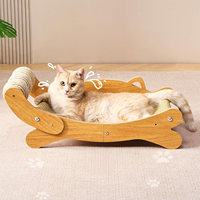Gratte-chat et hamac tout-en-un avec boule en sisal et planche à gratter en bois-Intérieur Upgrade Edition