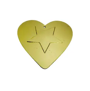 Antique Decorative Hanging Heart Brass Plating Wall Decoration heart For Wedding & Christmas Decor Handmade