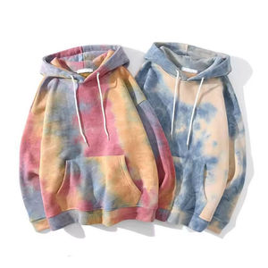 เสื้อฮู้ดมัดย้อมสำหรับผู้ชายผ้าคอตตอนผสมโครเชต์ย้อมสีล้วนระบายอากาศได้ดีสินค้ามาใหม่2026 - Product Image 2