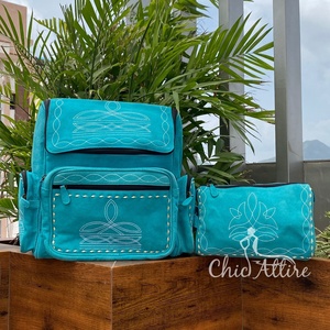 Nuevas mochilas informales Unisex y estuche de joyería para exteriores, cuero de ante genuino, botas deportivas de lujo para viajes, conjunto combinado de 2 piezas, bolsas - Product Image 1