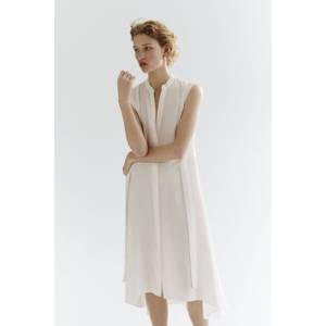 Robe chemise en crochet pour femme avec ceinture à nouer, élégante et modeste, idéale pour la journée ou les soirées, respirante, tailles XS-XL disponibles - Product Image 1