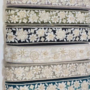 Encaje ajuste señoras vestido diseño de moda flor bordado encaje recorte suave malla encaje ajuste para señoras vestido ropa bordado - Product Image 1