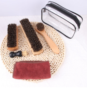 2 pccs सींग के चमके शरीर दोनों ब्रश किट पॉलिश के बच्चे चमड़े के जूते जूते देखभाल ब्रश साफ ब्रश - Product Image 6