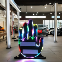 Vente chaude BRAD LED RVB Couleur Doigt Lumière Nouvel État Télécommande Fenêtre De Voiture Lumière Moyen Doigt Auto Éclairage Intérieur