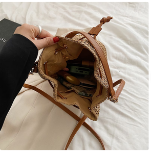 Hand-woven <b>Beach</b> <b>Bag</b> Elegant Straw <b>Bags</b> Customized Ladies Shoulder Straw Hand <b>Bags</b> Wholesale Products - Product Image 3