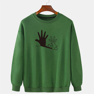 Sweat-shirt surdimensionné à épaules tombantes avec logo personnalisé fabriqué en usine sweat-shirt à col rond en coton mélangé coupe Boxy unisexe - Product Image 3