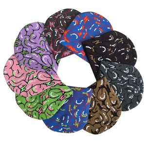 Y2K sans manchette tricots fabricant adulte drôle Latex exposé cerveau Jacquard motif tricot bonnet chaud hiver chapeaux sans manchette - Product Image 2