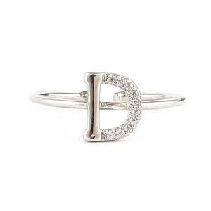 Anillo de Dedo con Letras del Alfabeto para Mujer - Plata - Plateado - Product Image 2