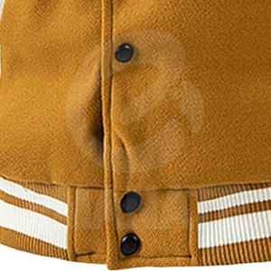 Blouson de baseball pour homme de haute qualité, broderie chenille, manches en coton, couleur personnalisée, coupe-vent, respirant, style urbain, en polaire - Product Image 6