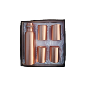 Grande bouteille en cuivre unisexe en métal de la plus haute qualité, taille et forme personnalisées pour l'eau potable - Product Image 3