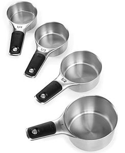 Food Safe Stainless Steel <b>Measuring</b> <b>Cup</b> <b>Set</b> With Strong Handles Perfect For Daily Baking Cooking And Kitchen Measurement Use - Product Image 3