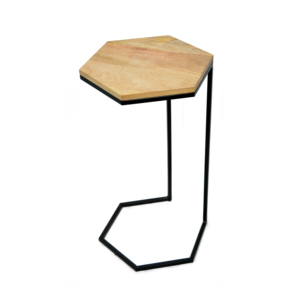 Top en bois avec cadre en métal Table de chevet décor à la maison meubles de chambre à coucher pour la maison utilisation de l'hôtel avec forme personnalisée table en métal - Product Image 2