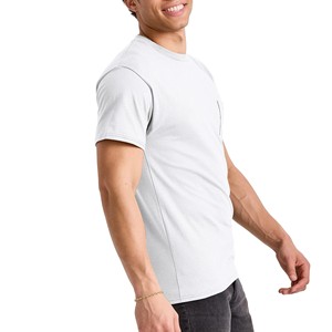 Camisetas de Alta Calidad, Gruesas, Lisas, Blancas, Camisetas para Hombre, Casuales, de Verano, Estilo Hip Hop, Camisetas Extragrandes para Hombre - Product Image 4