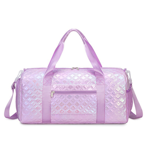 กระเป๋าสำหรับผู้หญิงกระเป๋ากีฬาเดินทางผ้าอ๊อกซ์ฟอร์ดโพลีเอสเตอร์กันน้ำความจุขนาดใหญ่พับได้กระเป๋า duffle กับรองเท้าผ้าใบ - Product Image 1