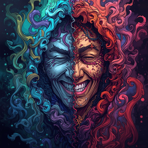 Sweat à capuche graphique Winter Mixed Emotion personnalisé en polaire polyester/nylon avec impression numérique, options OEM/ODM - Product Image 3