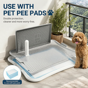 Inodoro para perros grandes de 60 cm con protector antisalpicaduras alto, bandeja de entrenamiento para cachorros, envío directo desde la UE, en stock en Polonia - Product Image 5