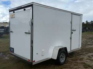 รถพ่วงบรรทุกสินค้าแบบปิด ขนาด 6x12 นิ้ว รับน้ำหนักได้ 7000 ปอนด์ จัดส่งฟรี เหมาะสำหรับผู้รับเหมาและบริษัทขนย้าย ที่ต้องการความปลอดภัย กะทัดรัด แข็งแรง ลากง่าย - Product Image 3