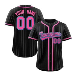 Camiseta de béisbol sublimada personalizada de calidad, camiseta transpirable con cuello redondo para jóvenes y adultos, camisa con botones para ropa deportiva para jugadores de béisbol - Product Image 3