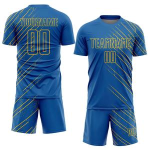 Kits de camisetas de fútbol por sublimación de poliéster 100% al por mayor, uniformes de fútbol transpirables personalizados para hombre, camiseta con su logotipo - Product Image 2