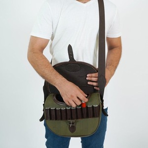 Sac de chasse en cuir noir pour cartouches, étanche, tendance, pour le tir en extérieur, chargement rapide, en cuir de vachette - Product Image 4