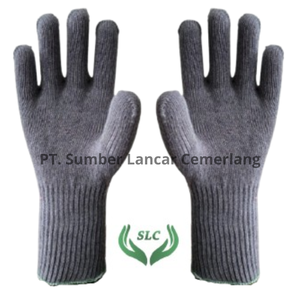 Gants de sécurité industriels EPI Polycoton/Coton Antidérapant pour le bâtiment et la construction Gris uni Meilleure qualité Fabriqué en Indonésie - Product Image 4
