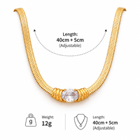Ensemble de bijoux en acier inoxydable de qualité supérieure, élégant et moderne, avec chaîne serpent, pour fêtes, mariages, occasions professionnelles, anniversaires