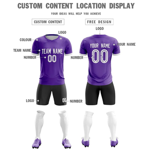 Dégradé de couleur Logo personnalisé de haute qualité prix de gros respirant séchage rapide uniforme de football vêtements de football - Product Image 3