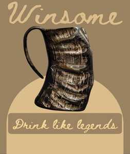 Taza para beber cerveza de cuerno de buey ecológico Vikingo, tazas pulidas de cuerno de buey de búfalo para decoración, precio de fábrica - Product Image 5